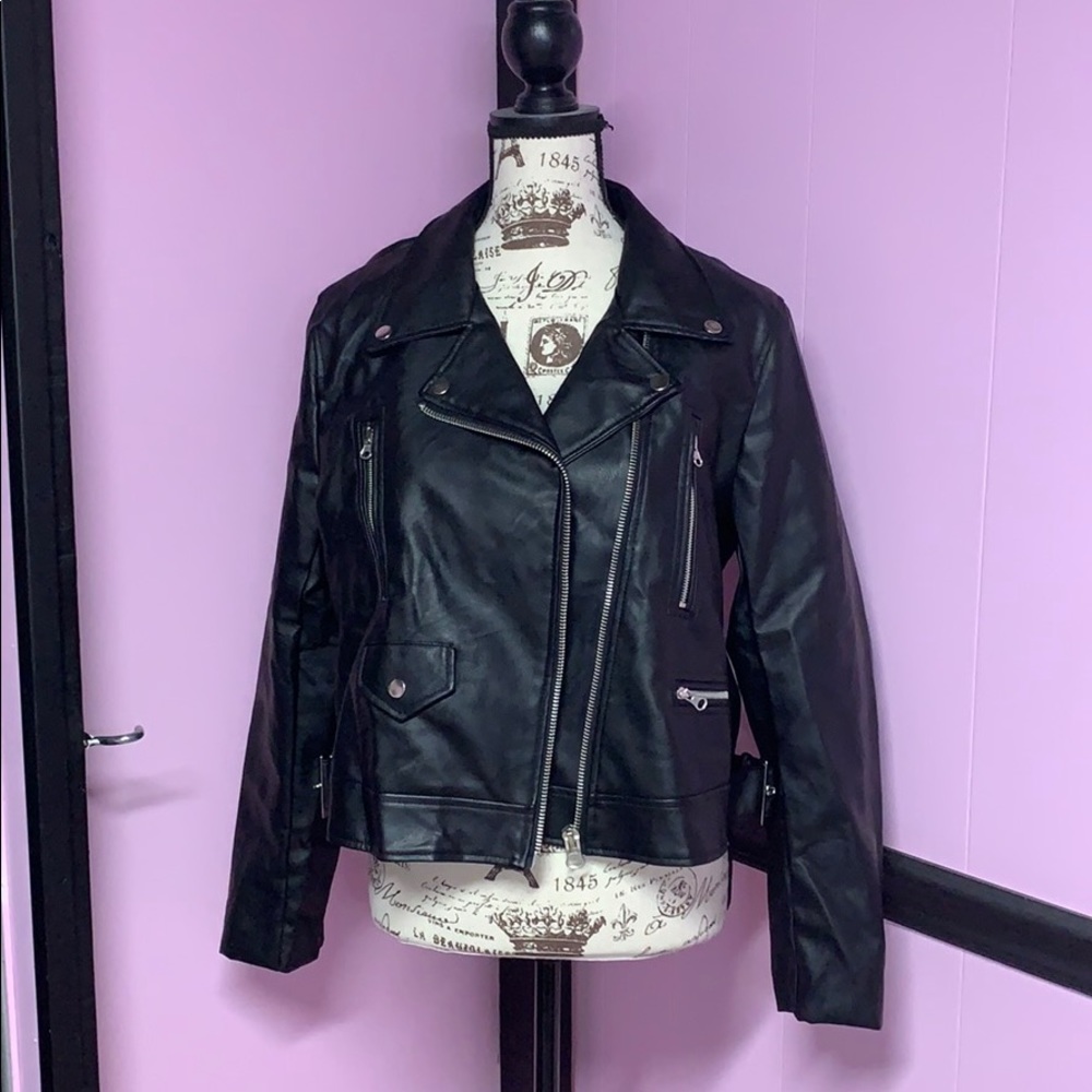 Faux leather Moto jacket